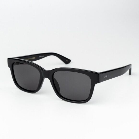 NEW Gucci GG1716S 001 Black Grey Square Unisex Sunglasses main image 7